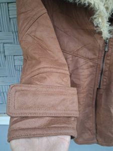 Brown Shearling Collar Jacket