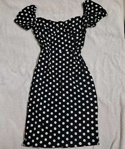 Vintage Retro Classic Polka Dot Mini Dress
