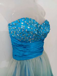 Blue Sequin Party Dress