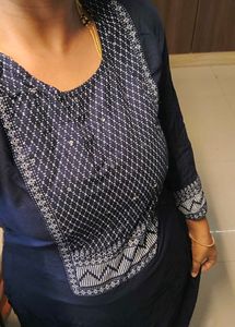 Elegant Navy Blue Kurta