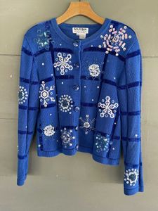 Vintage CHRISTMAS Jack B Quick Royal Blue SEQUINS