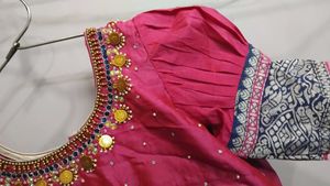 Elegant Ethnic Lahenga with Blouse Maggam Work