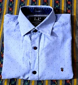 Branded louis sky blue printed shirt.