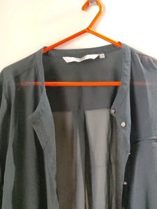 Allen Solly Black Chiffon Shirt