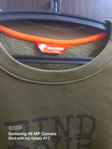 Olive Green Graphic Sweatshirt