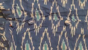 Blue Ikat Print Kurtha