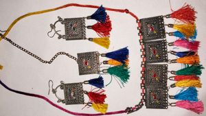 Unique Beaded Necklace &amp; Earring Set