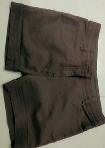 Brown Cuffed Shorts