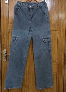 Urbanic Blue Cargo Jeans
