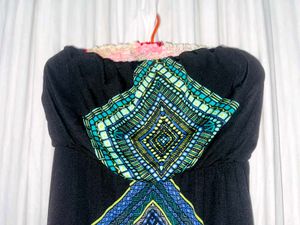 Strapless Patterned Mini Dress