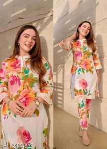 Floral Print Kurta