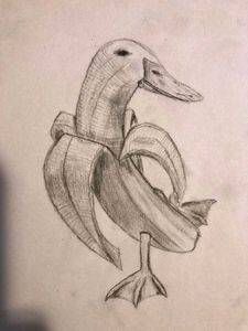 Banana Duck Sketch
