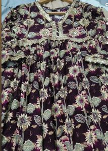 Floral Rose Kurta 3piece Set
