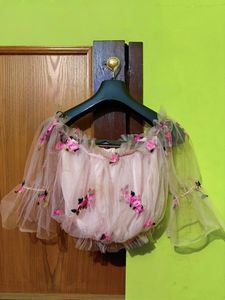 Cute Pink Net Top