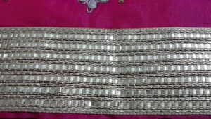 Pink Fabric with Gold Embroidery