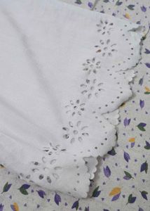 White Embroidered Pants plazo