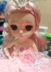Adorable Pink Princess Doll keychain