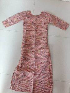 Pink Kurta Set (With Dupatta And Pant)