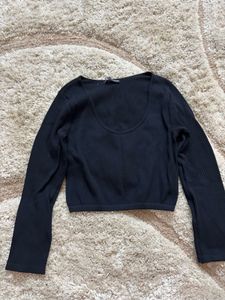 Zara Black Long Sleeve Top