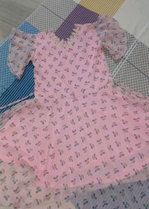 Pink Floral Mini Dress