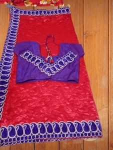beautiful soft net saree with superb contrast matc