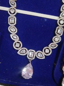 Zircon Necklace Set With CZ Stones