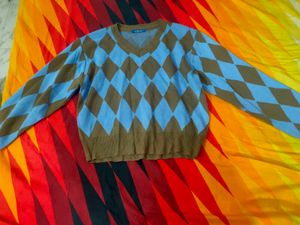 Argyle Pattern Sweater not used