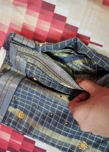 Elegant Checked Saree