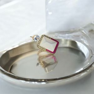 Geometric Gold Studs for Women