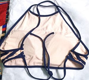 Crop top Blue line