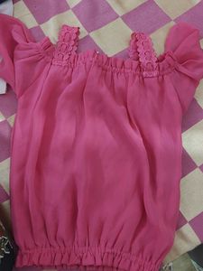Pink Chiffon Top