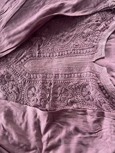 Lavender Chikankari Kurti