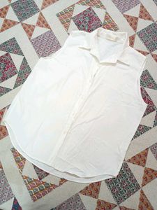 Sleeveless White Top / Shirt