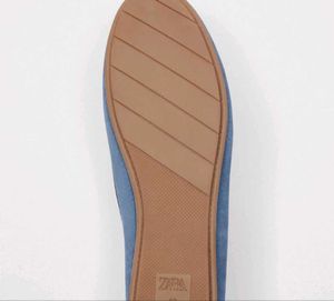 ZARA Blue Sude Leather Loafers