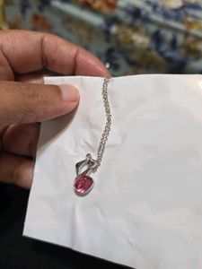 Pink Swan Swarovski Crystal Pendant