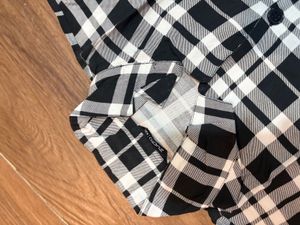 Checked Shirt Top