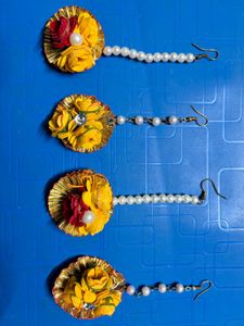 Haldi Jewellery set ceremony flower mangtika