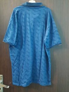 Blue Patterned Polo Shirt