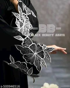 Cutwork Embroidery With Combination Colour Abaya