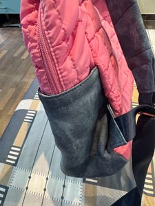 Pink And Grey Beautiful School Bag For Girls