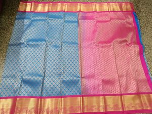 ArtSilk Saree - Blue & Pink