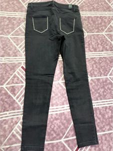 Embroidered Black Jeans