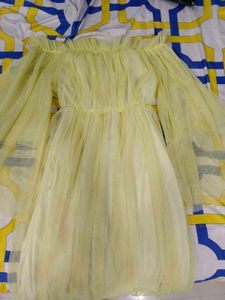 &#34;Pale Yellow Tulle Dress&#34;