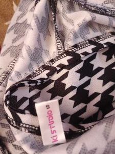 Houndstooth Print Top