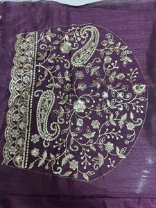 Embroidered Purple Blouse Piece