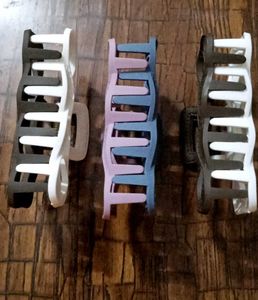 Combo Of 3 New Elegant Large Hair Clips- Dual-Tone