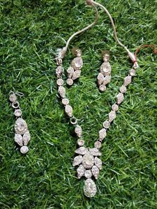 Silver Colour Stone 3 Peace Set