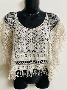 White Crochet Top