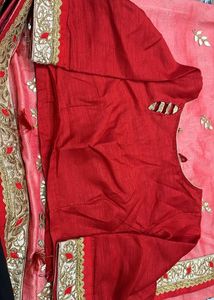 Red &amp; Pink Saree Blouse