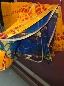 Elegant Yellow multicolour Saree